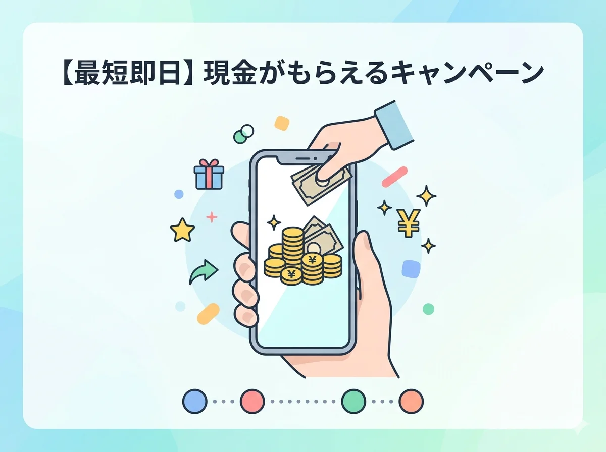 【最短即日】現金がもらえるキャンペーン